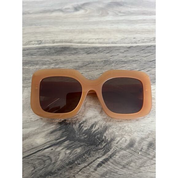 Loewe Lw400351 44E Anagram Square orange pastel Clear square Frame Sunglasses main image 5